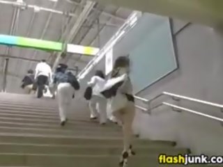 Japanese daughter Naked In Public On A Subway